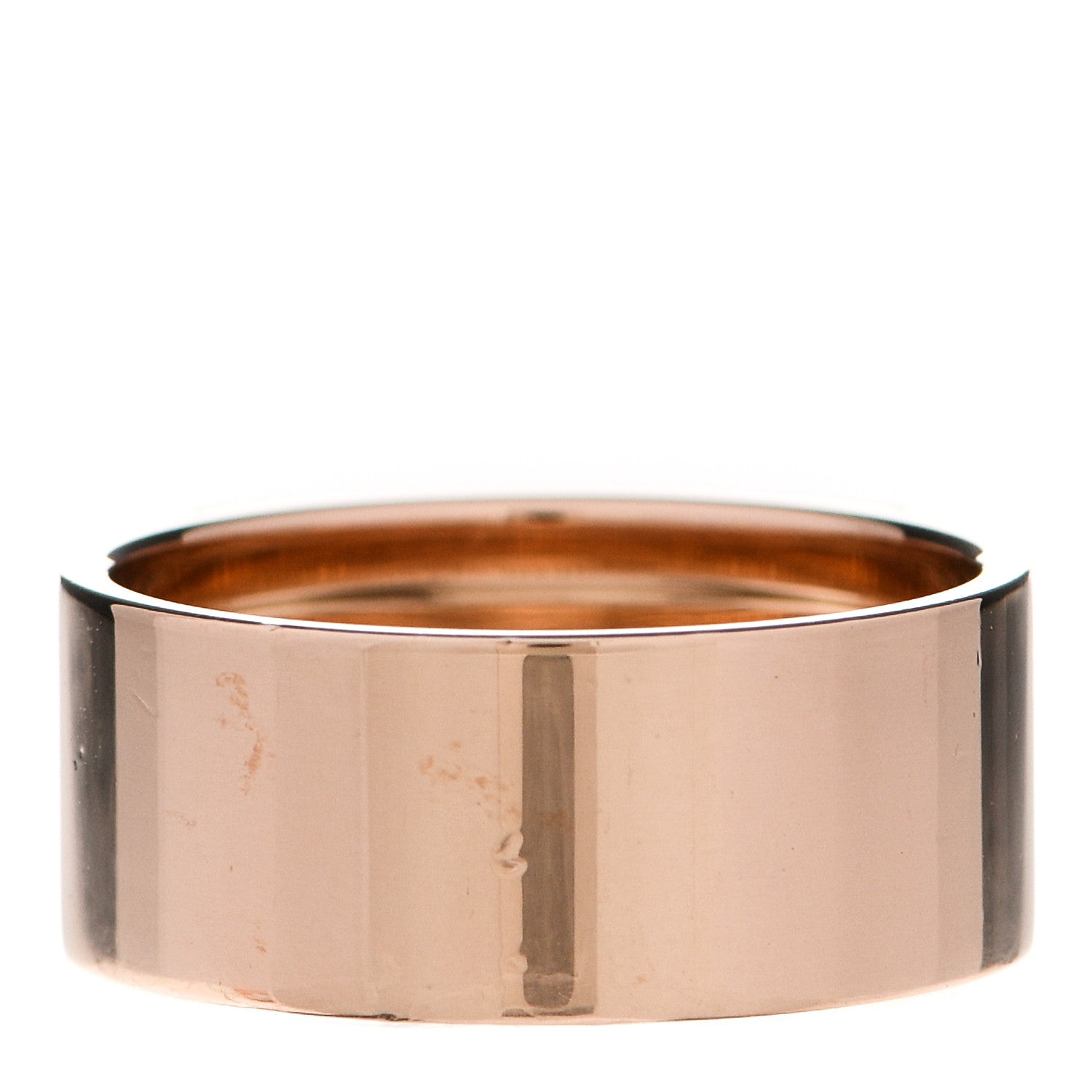 Hermes 18K Rose Gold Diamond GM Kelly Ring 54 6.75 3 of 7