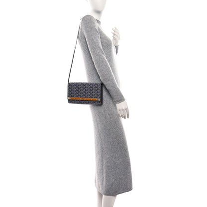 Goyard Goyardine Monte Carlo Bois Clutch With Strap Gray 3 of 10