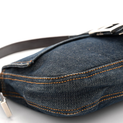 Fendi Denim Baguette Blue 8 of 11
