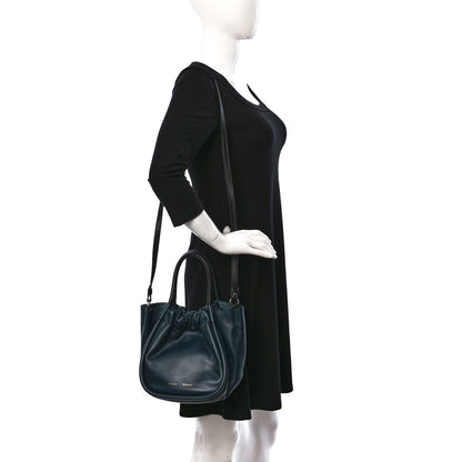Proenza Schouler Calfskin Small Ruched Tote Navy 2 of 11