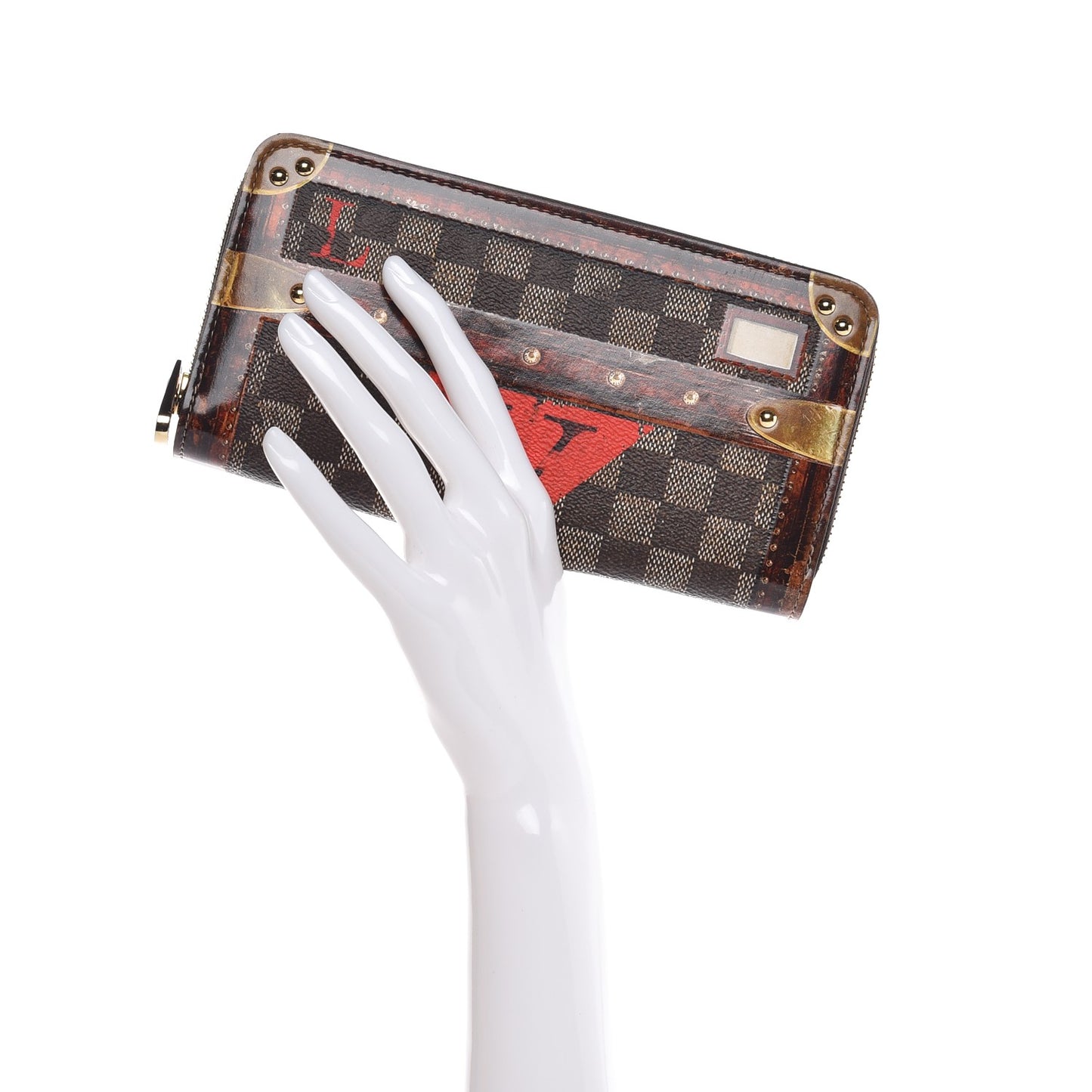 Transformed Damier Ebene Time Trunk Zippy Wallet