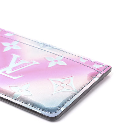 Louis Vuitton Metallic Vernis Card Holder Blue Pink 7 of 9