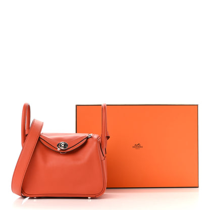 Hermes Swift Verso Mini Lindy 20 Terre Battue Capucine 10 of 10