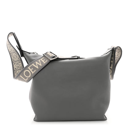 Loewe Supple Smooth Calfskin Jacquard Small Cubi Crossbody Bag Asphalt Grey 1 of 12