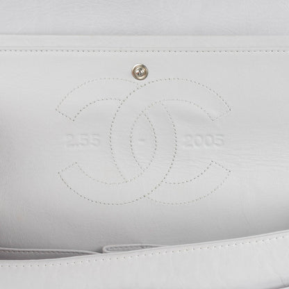 Chanel Aged Calfskin Quilted 50th Anniversary 2.55 Reissue 226 Flap Light Grey 9 of 9