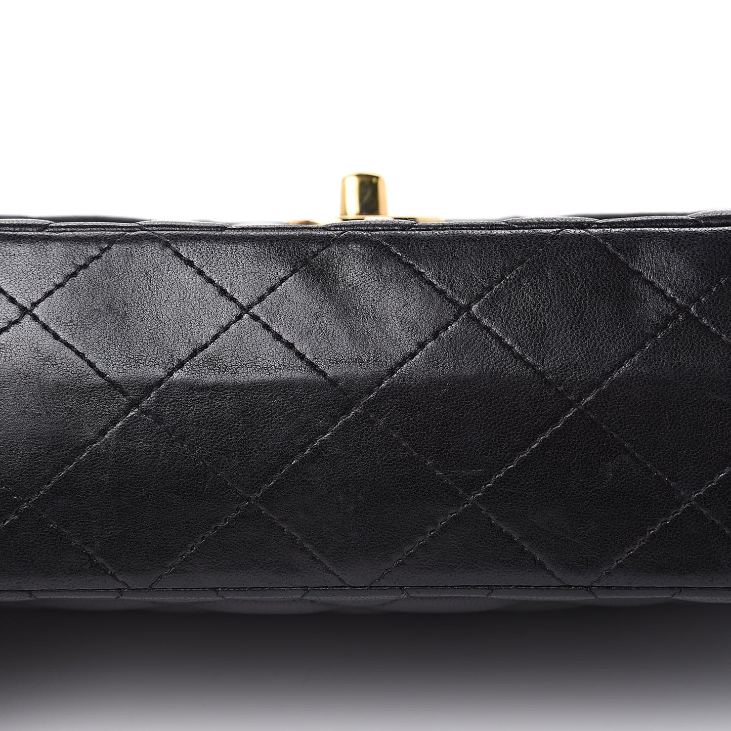 Lambskin Quilted Small Double Flap Black