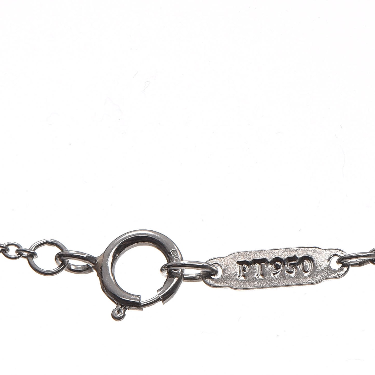 Platinum Diamond Small Open Circle Pendant Necklace