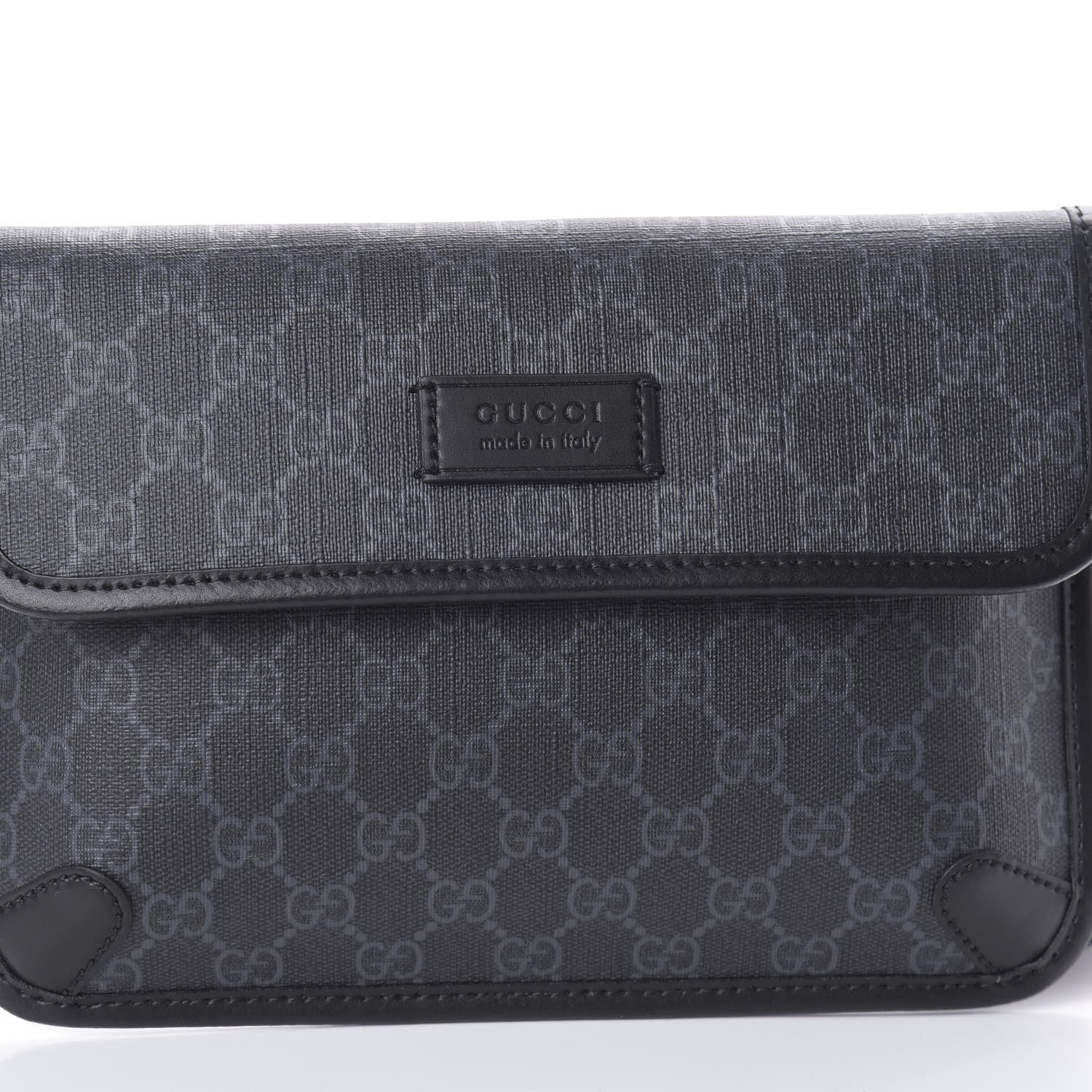Gucci GG Supreme Monogram Web Slim Belt Bag Black Grey 6 of 8