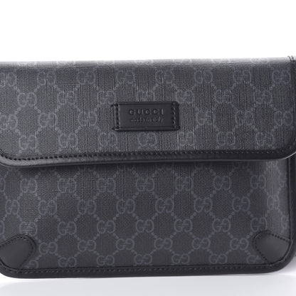 Gucci GG Supreme Monogram Web Slim Belt Bag Black Grey 6 of 8