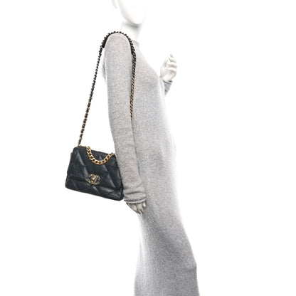 Chanel Lambskin Quilted Medium Chanel 19 Flap Black 2 of 11