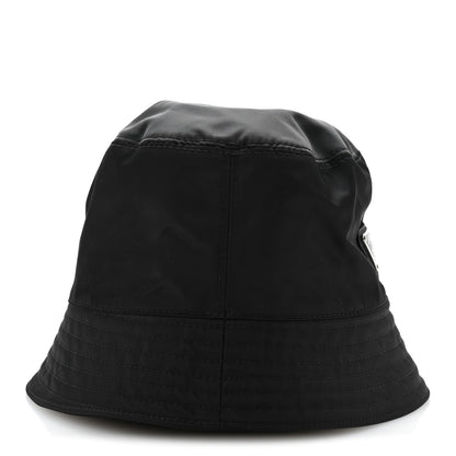 Prada Re-Nylon Metal Triangle Logo Womens Bucket Hat S Black 5 of 10