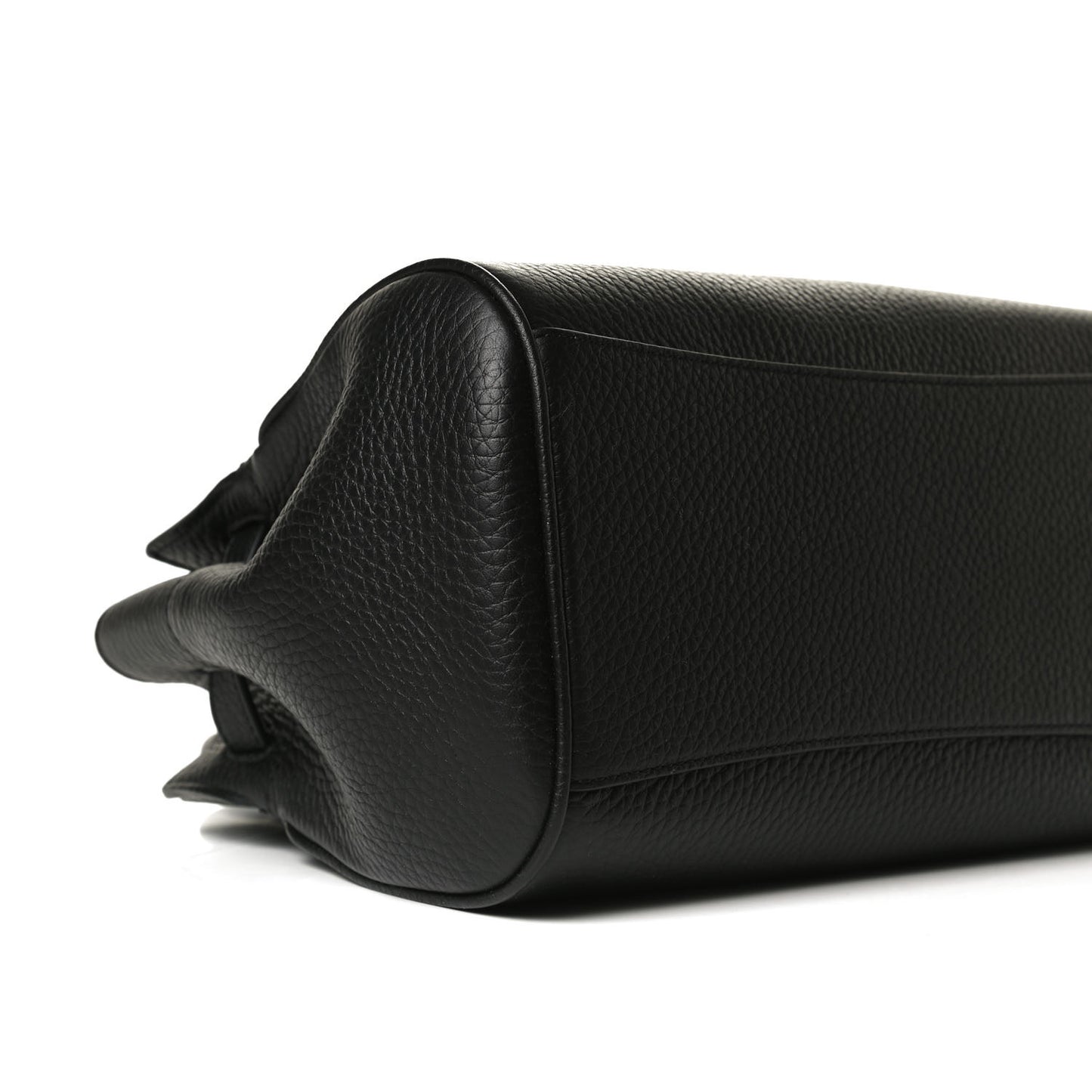 Heavy Grain Small Belted Bayswater Tote Black