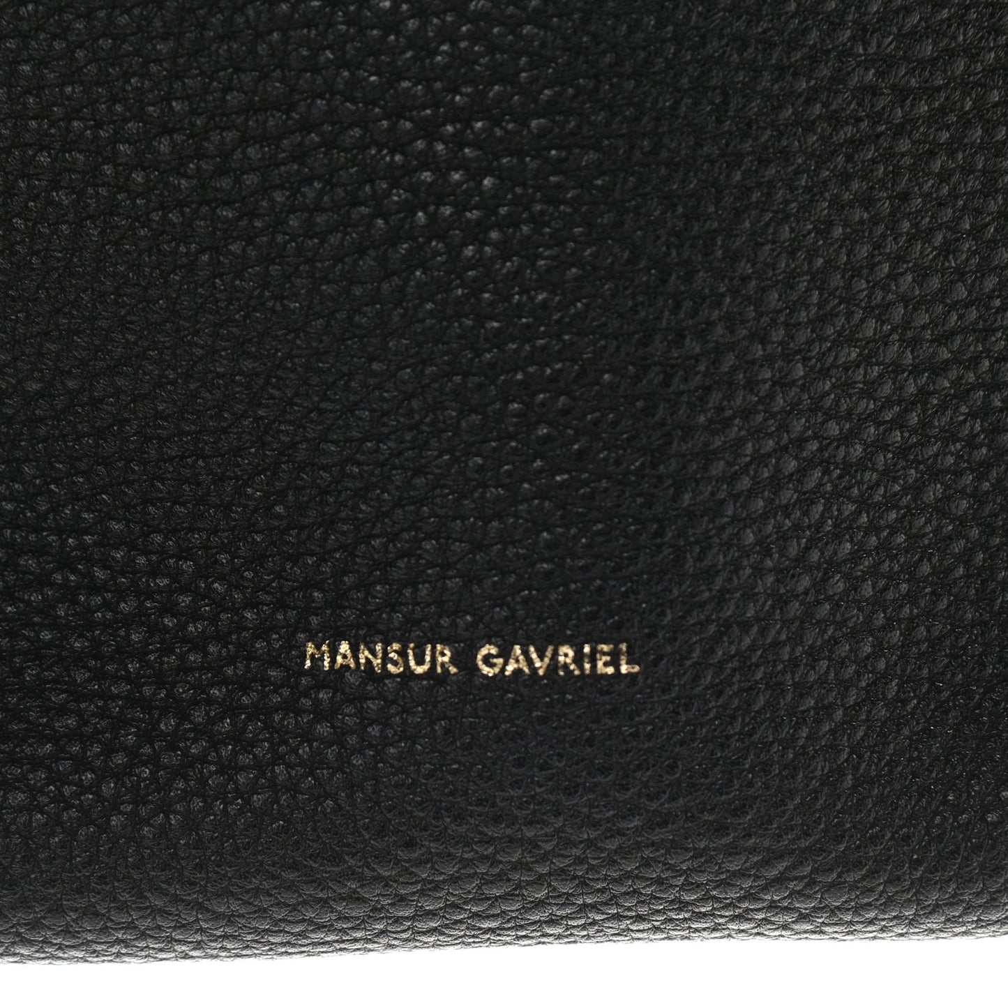 Tumbled Calfskin Mini Bucket Bag Black