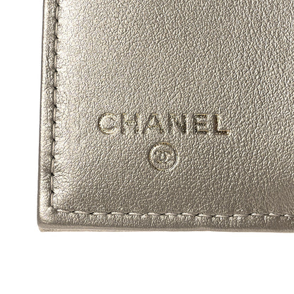 Chanel Metallic Aged Calfskin Quilted Reissue Compact Wallet Gold 6 of 9