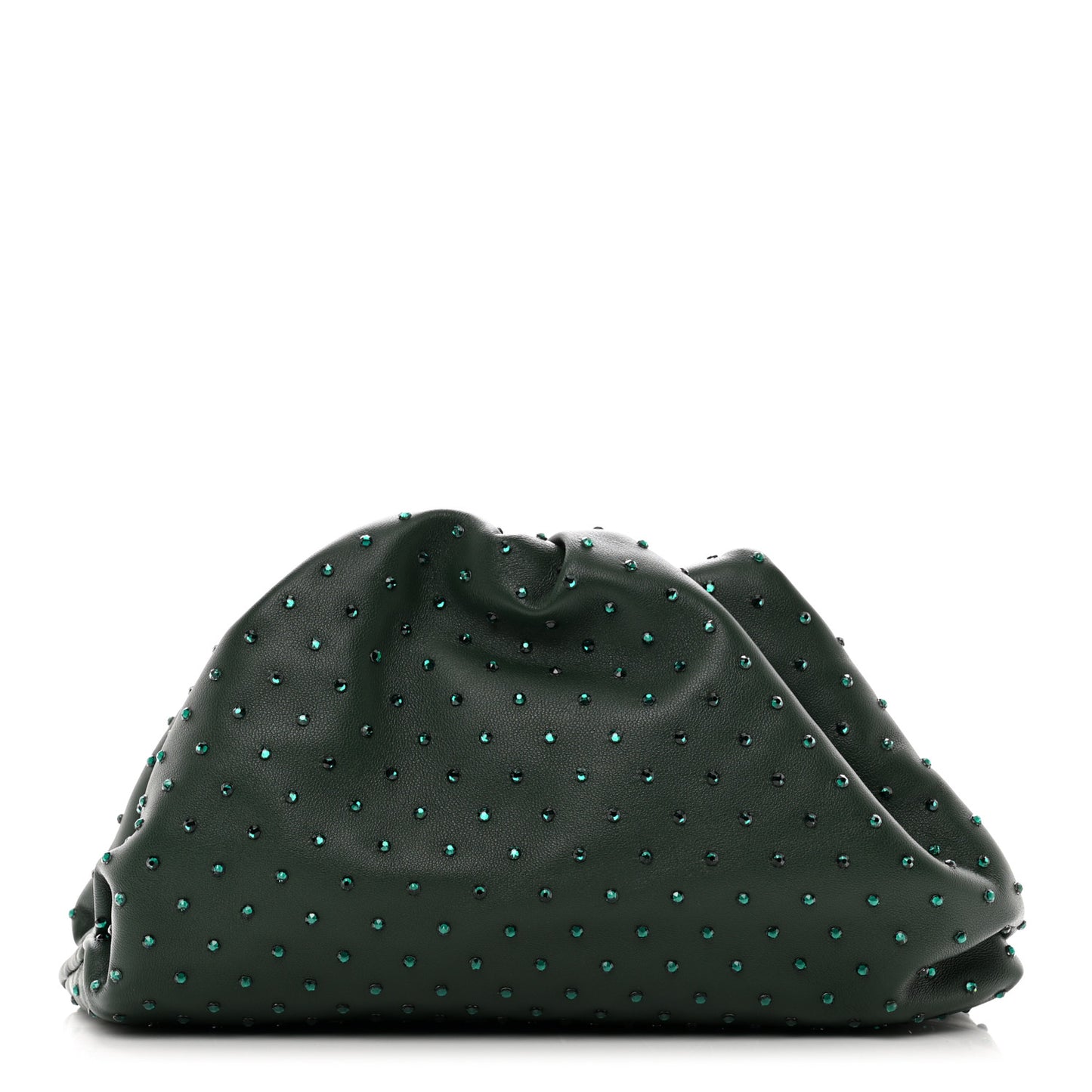 Nappa Crystal Embellished Teen Pouch Raintree