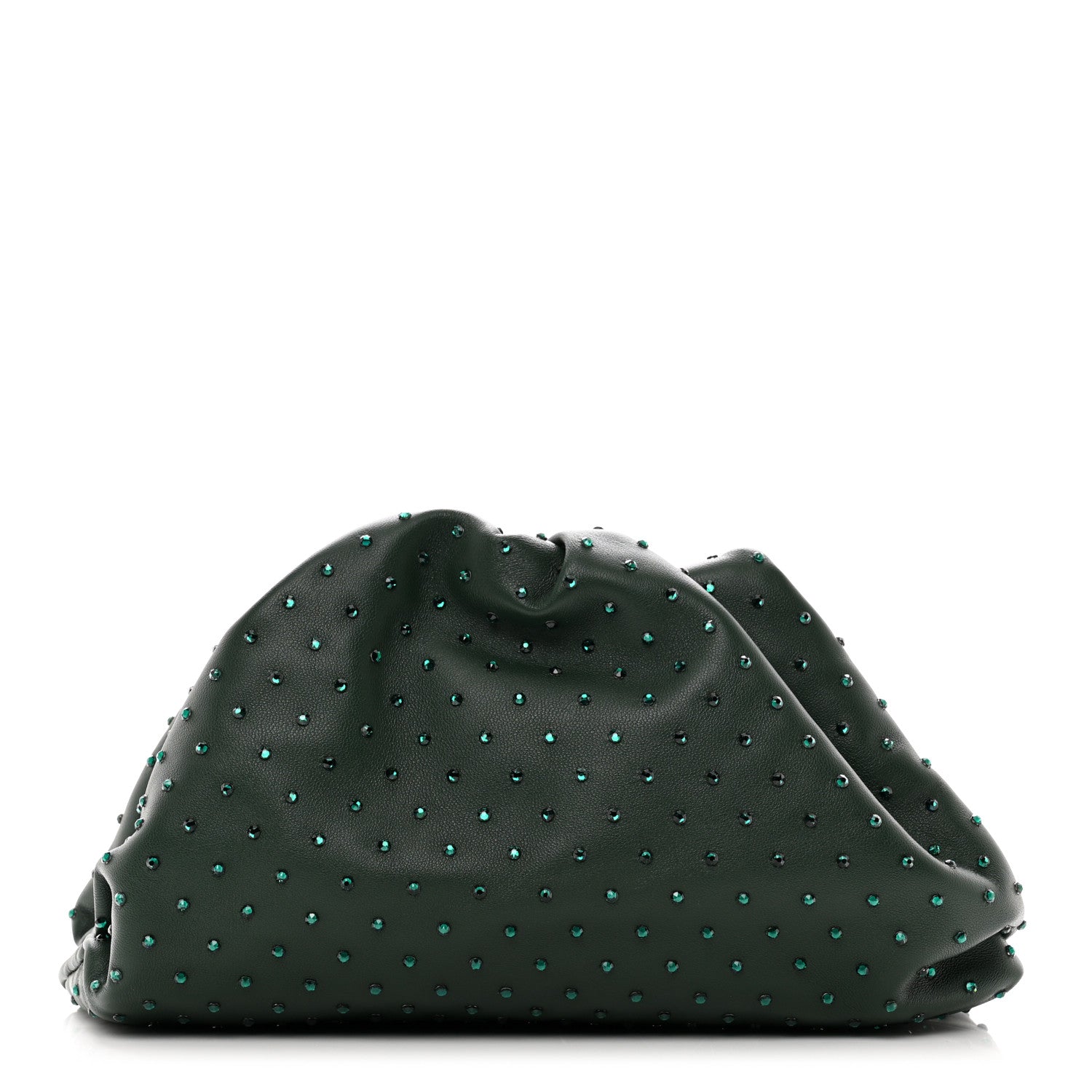 Bottega Veneta Nappa Crystal Embellished Teen Pouch Raintree 1 of 7