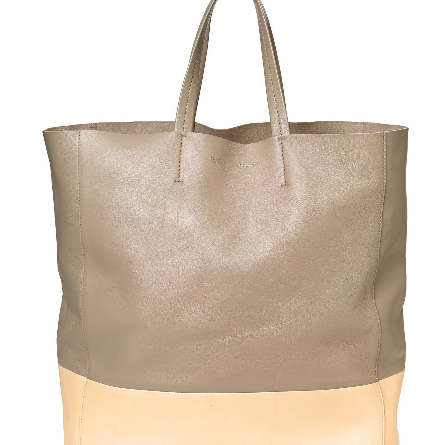 Lambskin Vertical Bi-Cabas Butter