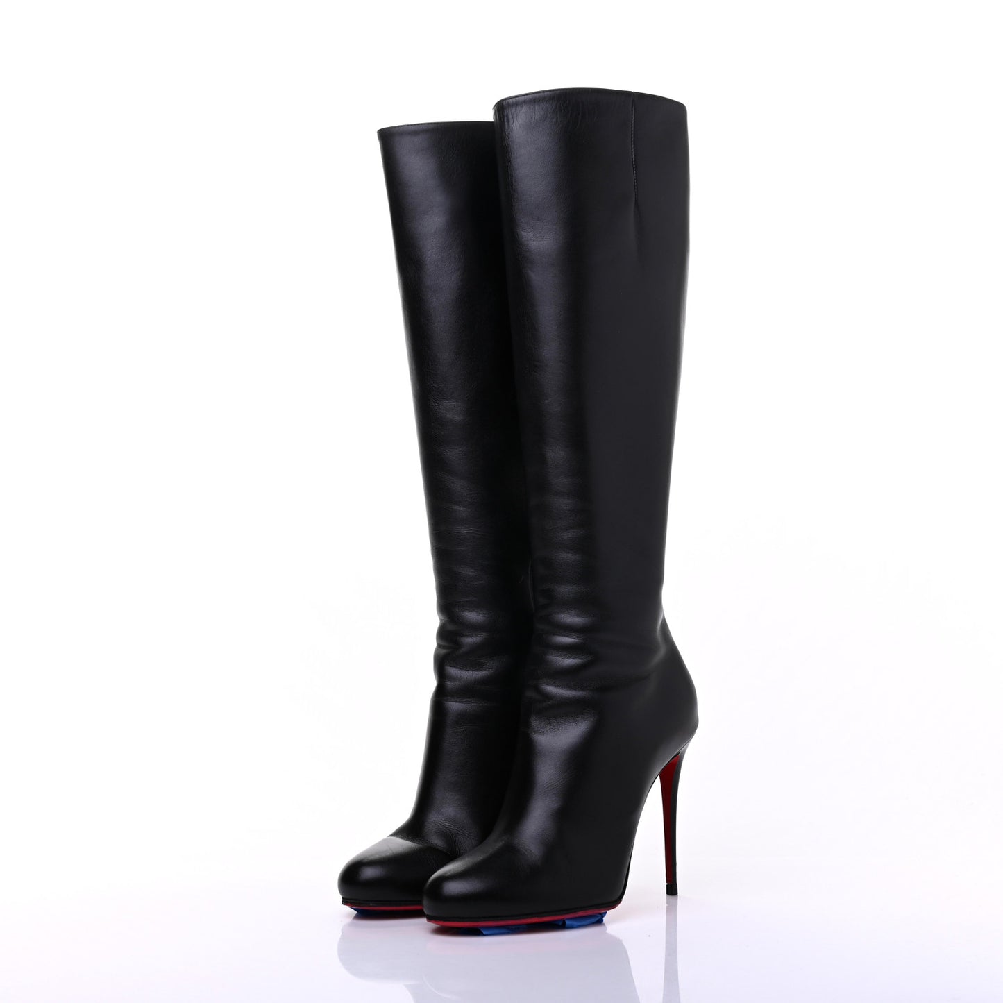 Calfskin Bourge 100 Tall Boots 37.5 Black