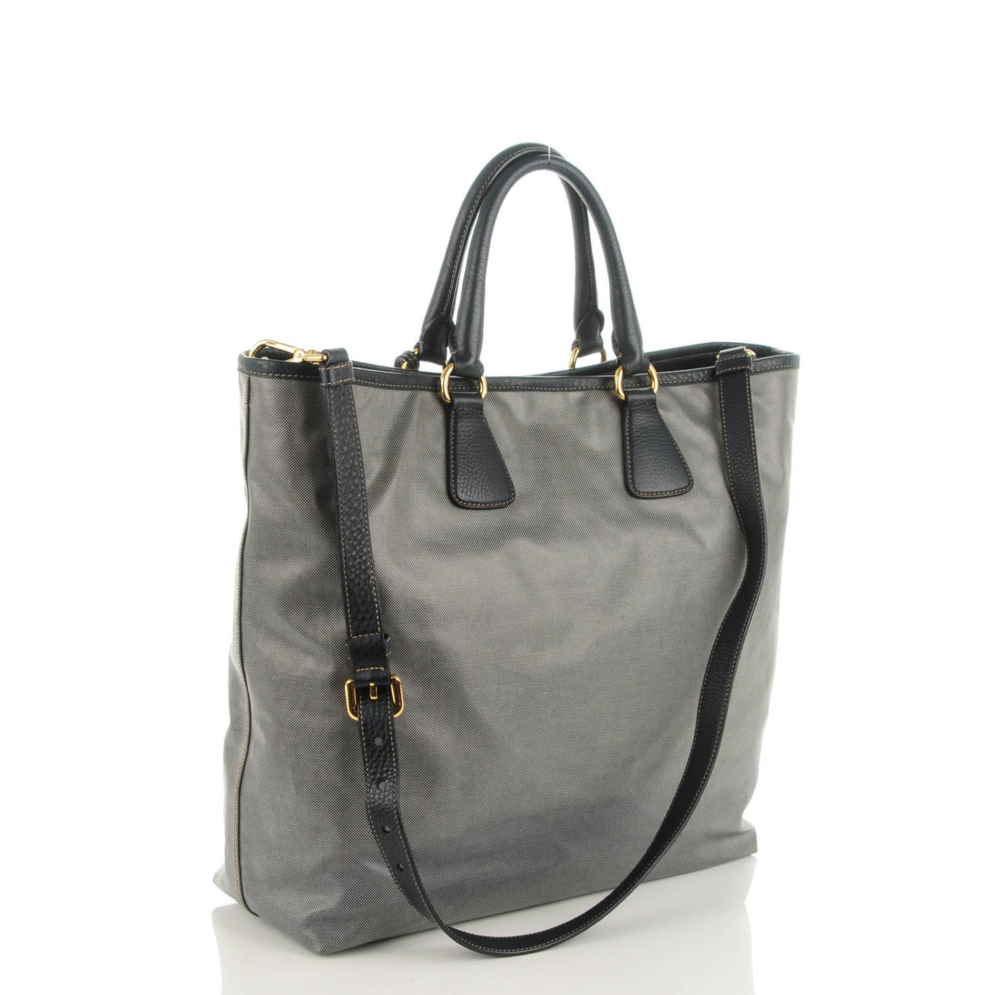 Coated Jacquard Logo Tote Blue