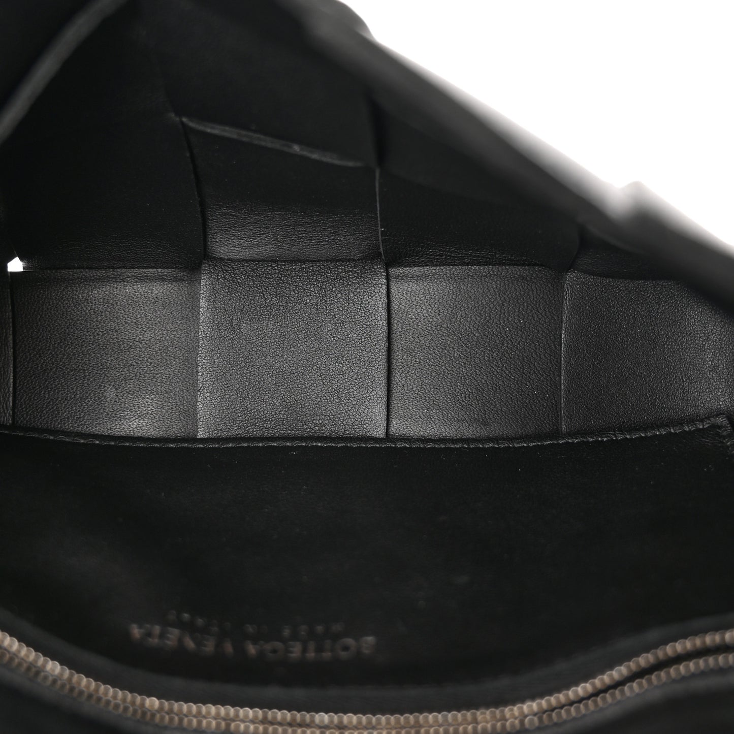 Lambskin Maxi Intrecciato Cassette Crossbody Bag Black