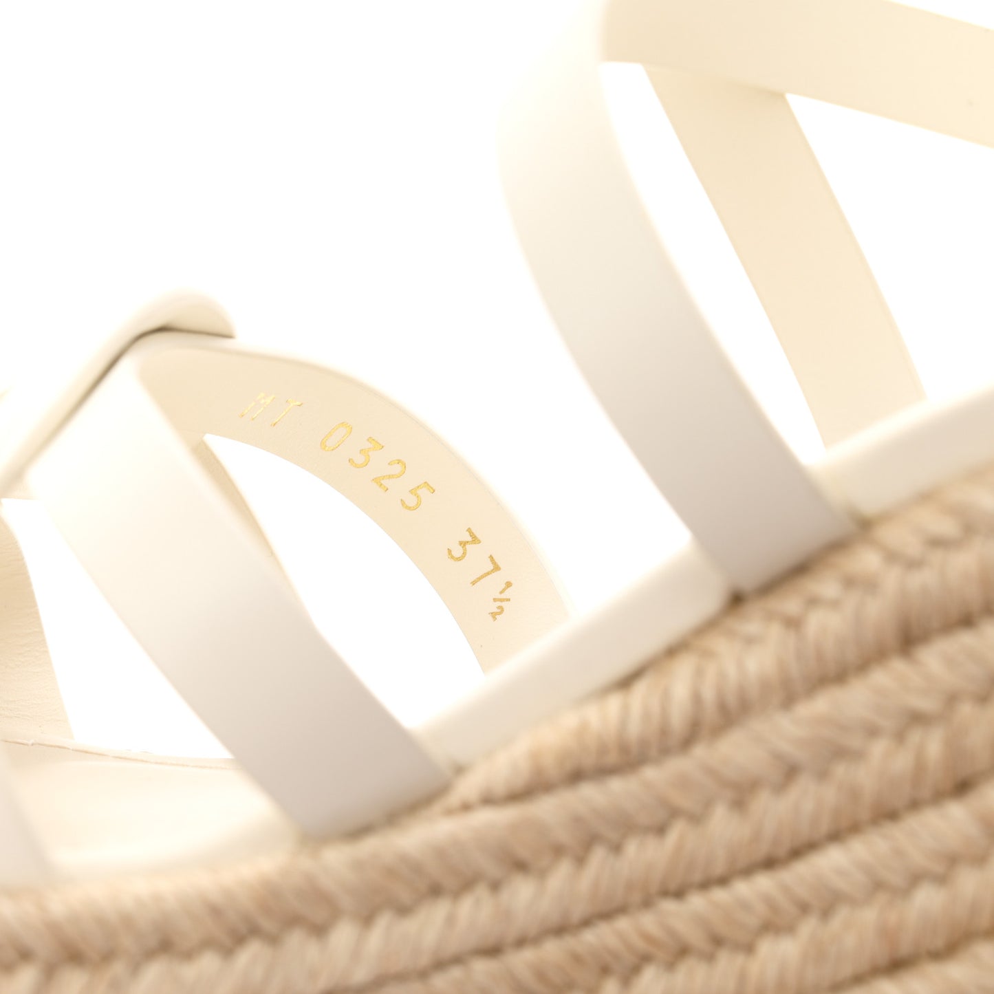 Calfskin D-Club Wedges Sandals 37.5 Off White