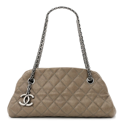 Chanel Metallic Caviar Quilted Small Just Mademoiselle Beige 1 of 10