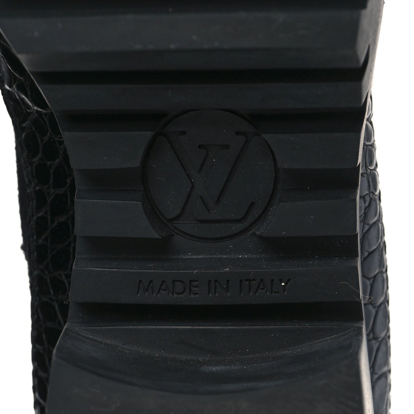 Suede Calfskin Monogram Laureate Platform Desert Boots 35 Black