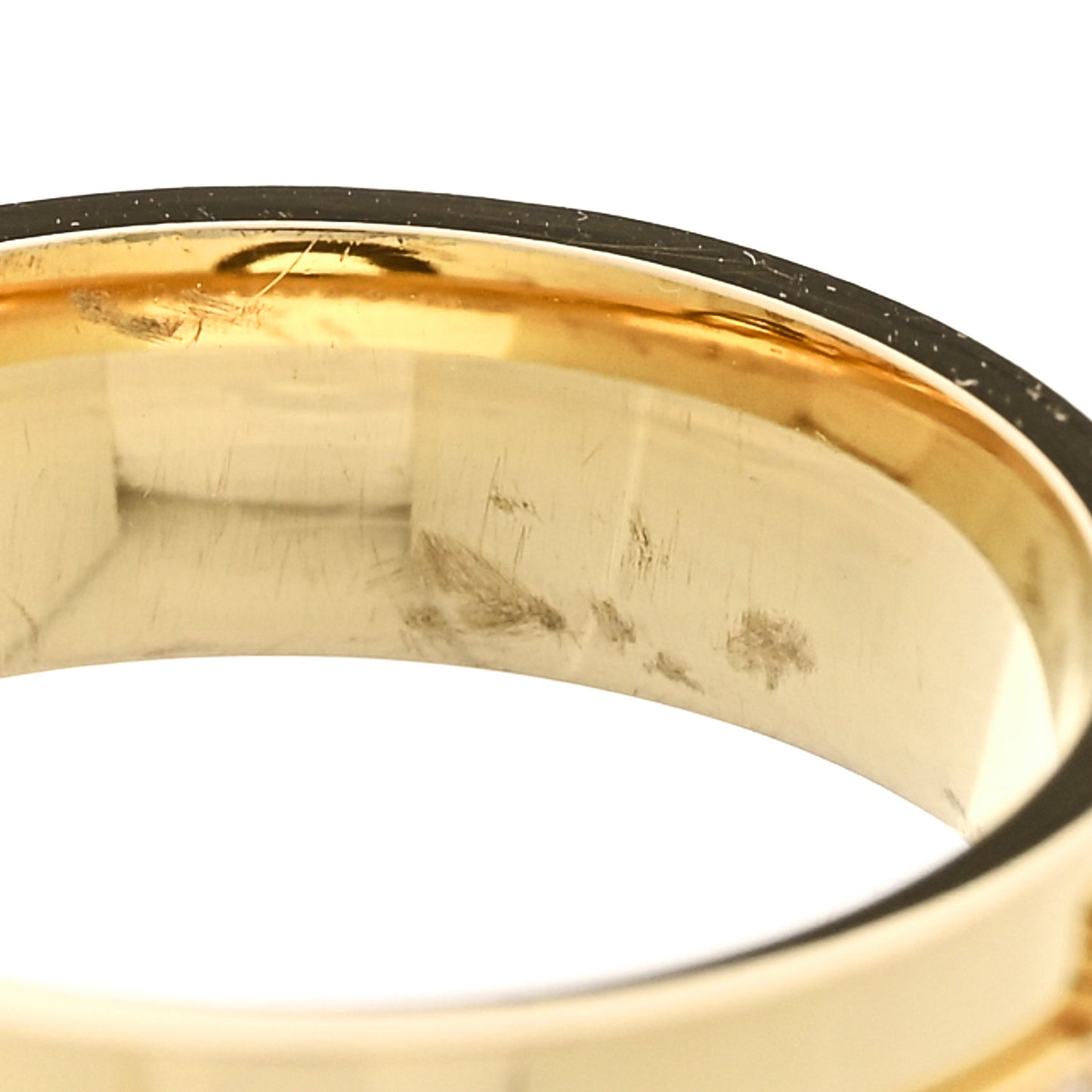 18K Yellow Gold Diamond Wide T Two Ring 54 7