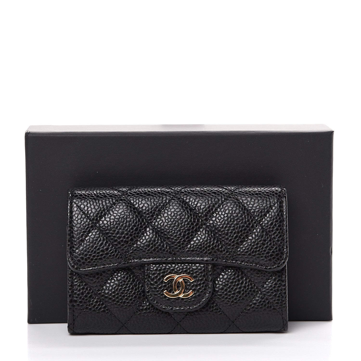 Chanel Caviar Quilted Flap Card Holder Wallet Black 8 of 8