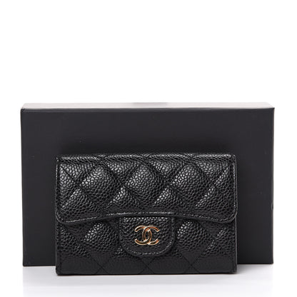 Chanel Caviar Quilted Flap Card Holder Wallet Black 8 of 8