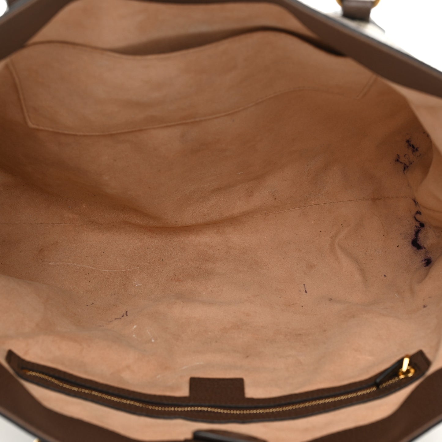 GG Supreme Monogram Medium Ophidia Shopping Tote Brown