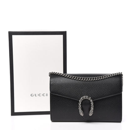 Gucci Calfskin Mini Dionysus Chain Wallet Black 15 of 15