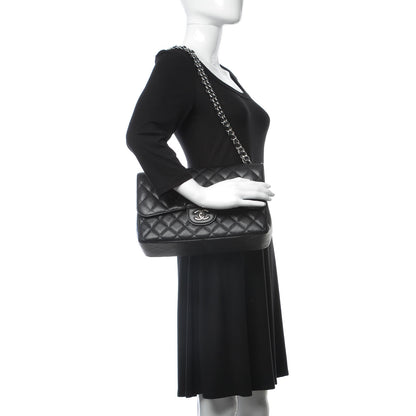 Chanel Caviar Quilted Jumbo Double Flap Black 3 of 9