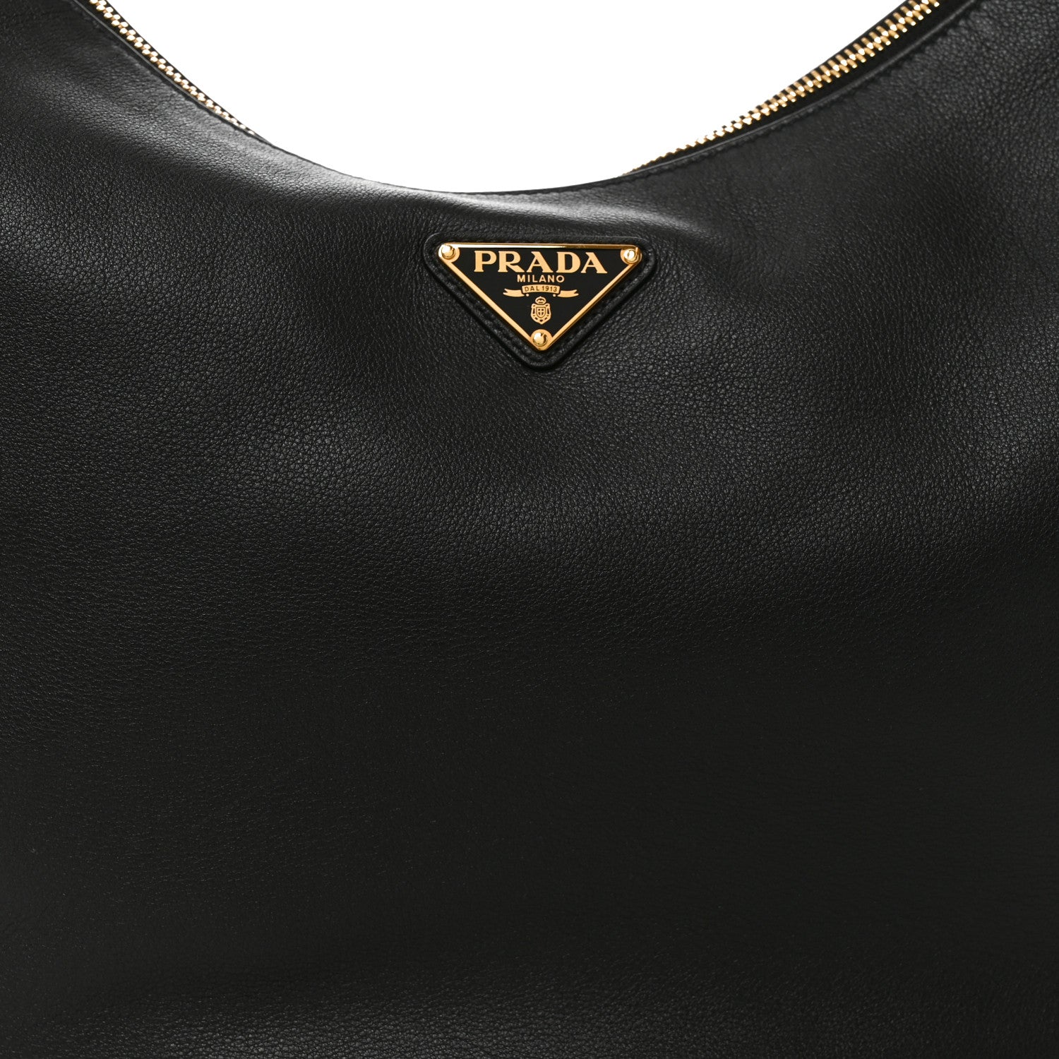 Prada Vitello Daino Medium Arque Shoulder Bag Black 6 of 8