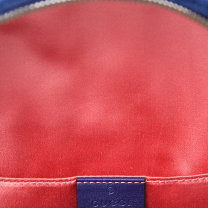 Gucci Velvet Matelasse GG Marmont Dome Backpack Cobalt Blue 8 of 8