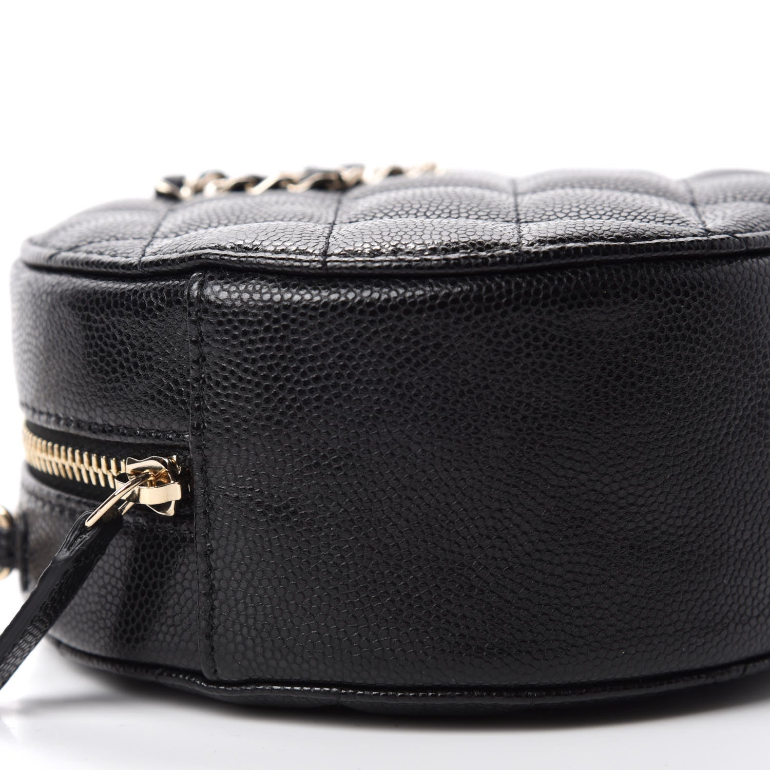 Chanel Caviar Quilted French New Wave Round Clutch With Chain Black 6 of 11