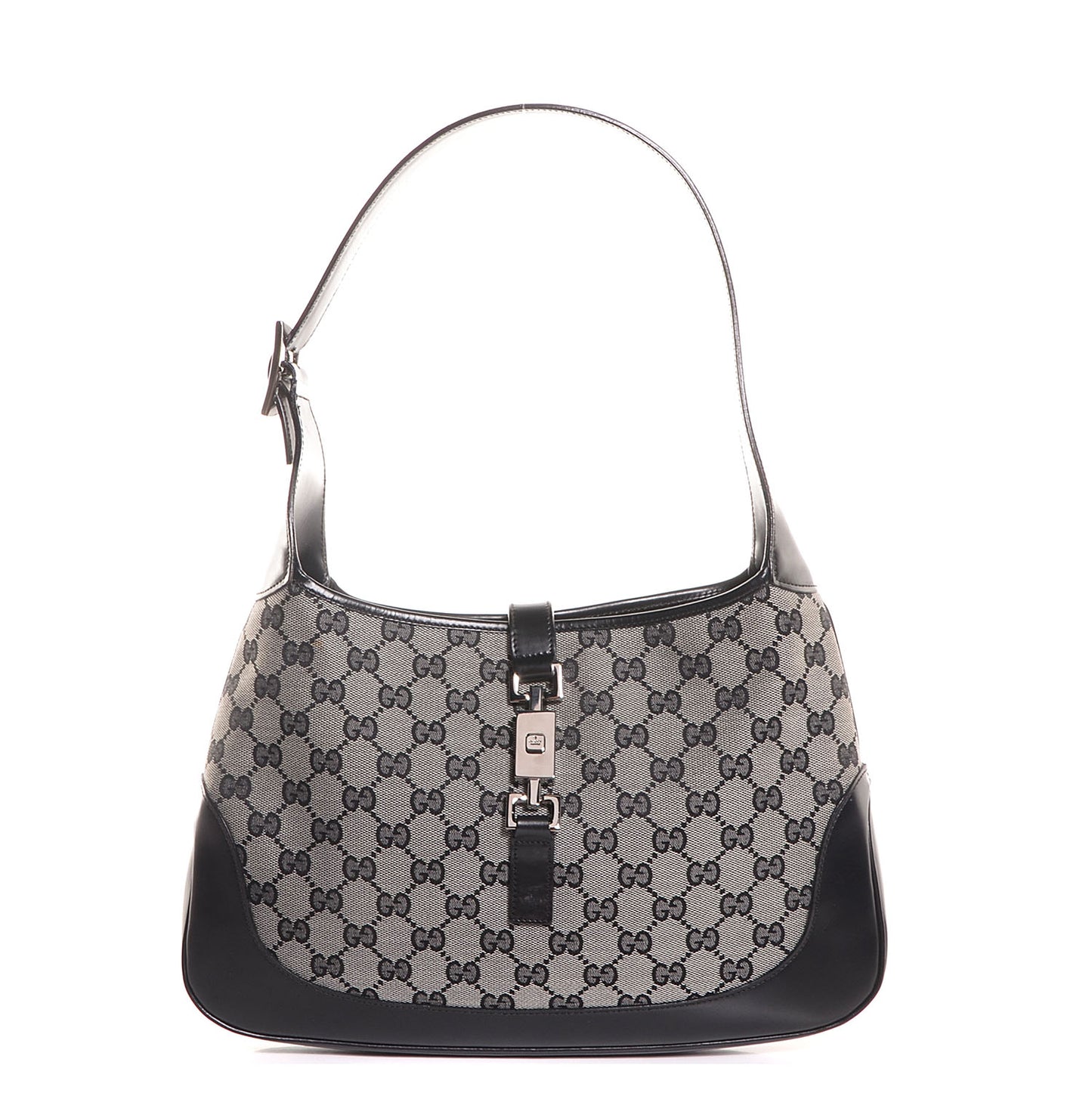 Denim Monogram Small Jackie O Hobo Black