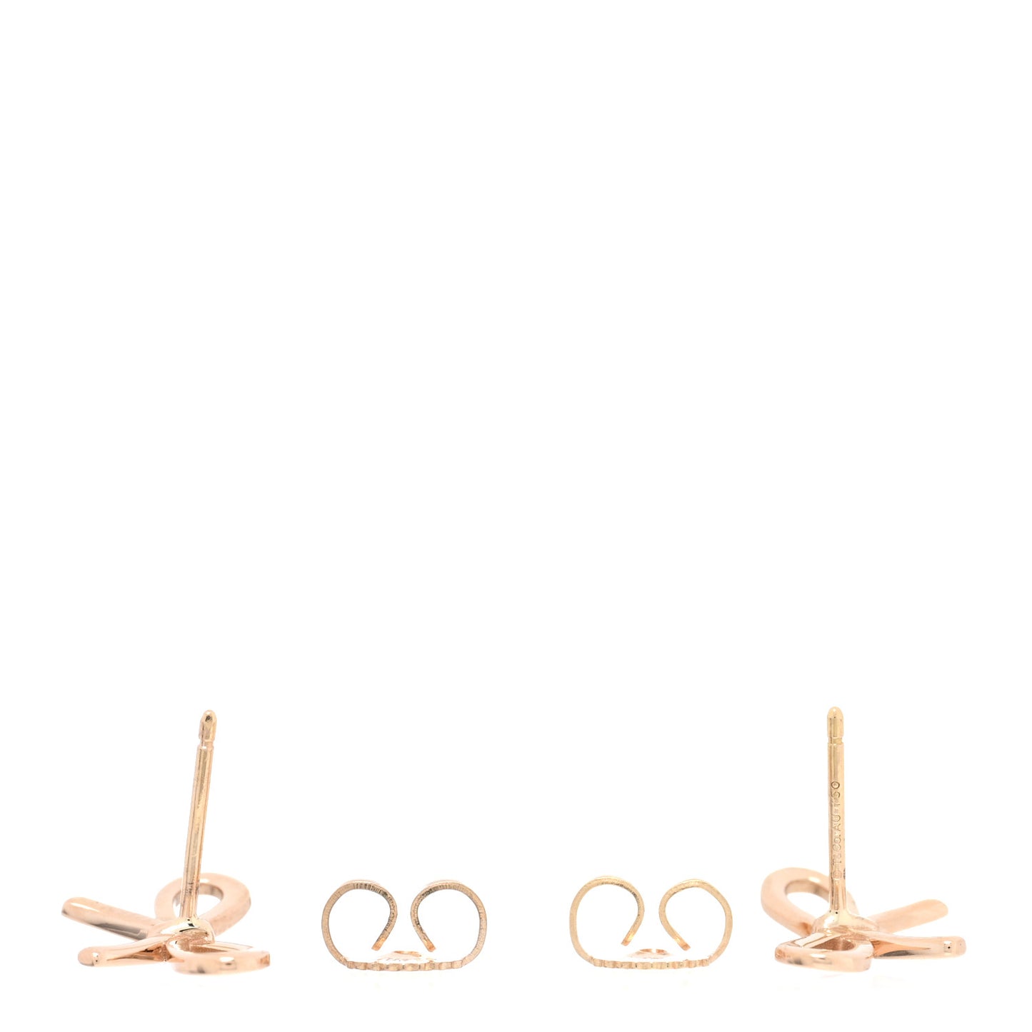 18K Rose Gold Bow Earrings