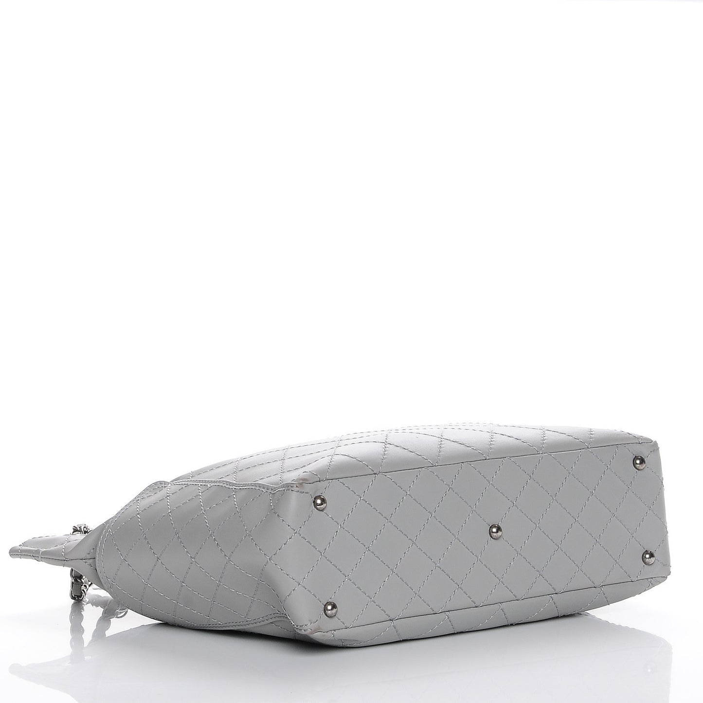 Calfskin Stitched CC Pocket Hobo Grey