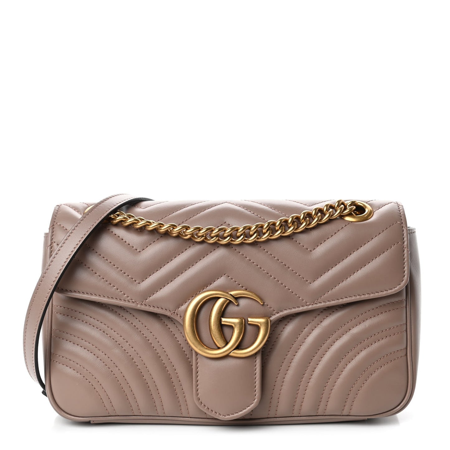 Calfskin Matelasse Small GG Marmont Shoulder Bag Porcelain Rose