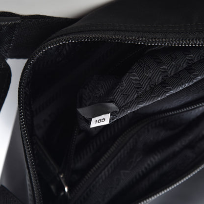 Prada Nylon Saffiano Flat Messenger Bag Black 8 of 8