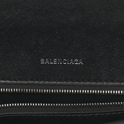 Balenciaga Smooth Calfskin Spray Polka Dot Small Hourglass Top Handle Bag Black White 6 of 10