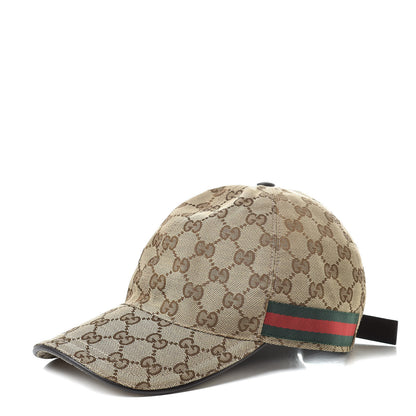 Gucci Monogram Web Baseball Hat M Beige Cocoa 1 of 7