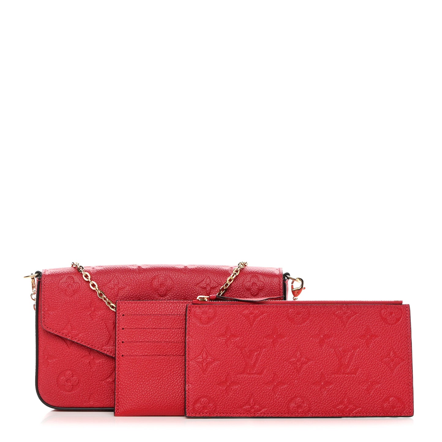 Empreinte Pochette Felicie Chain Wallet Scarlet