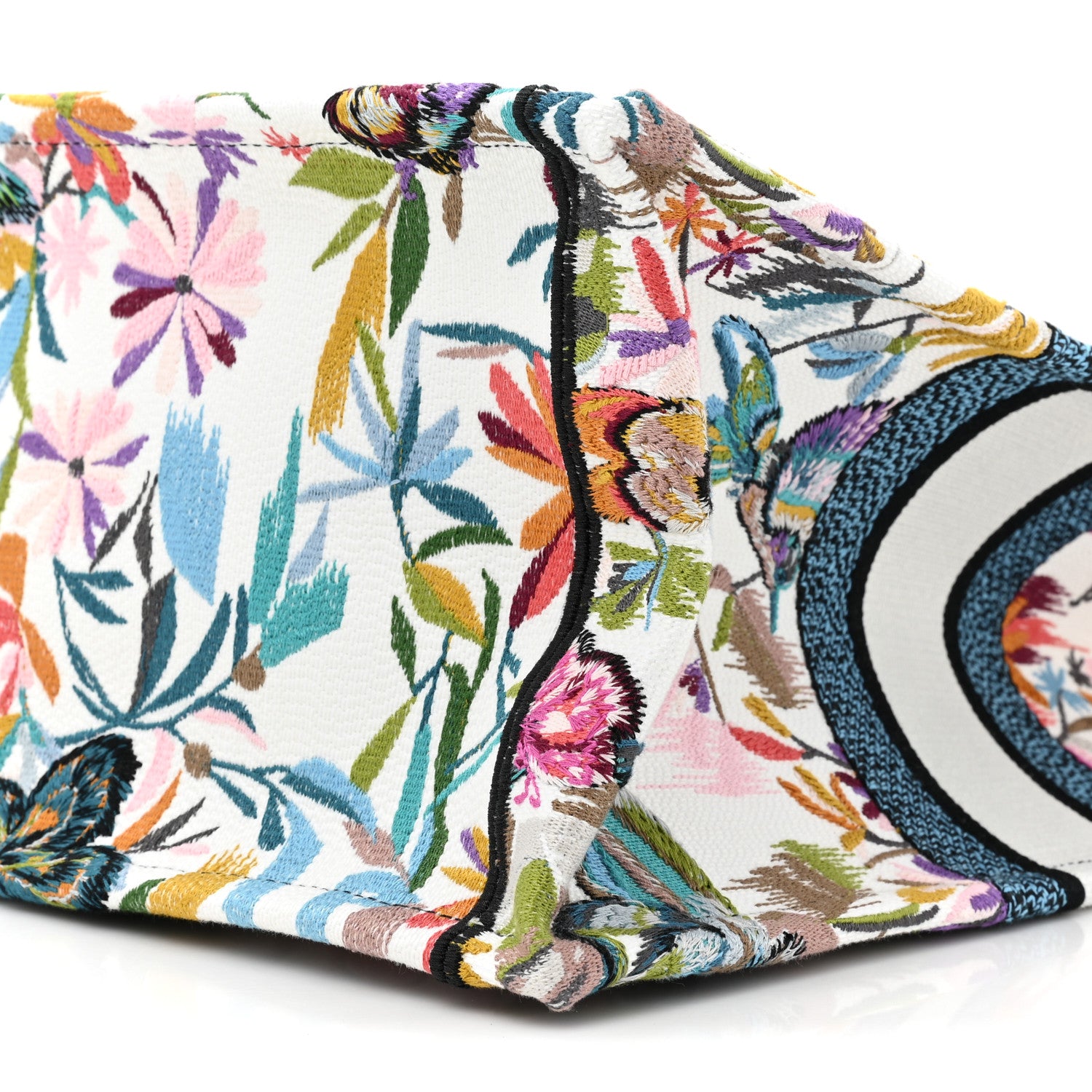 Christian Dior Canvas Embroidered Large KJouy Fantastica Book Tote Multicolor 8 of 9