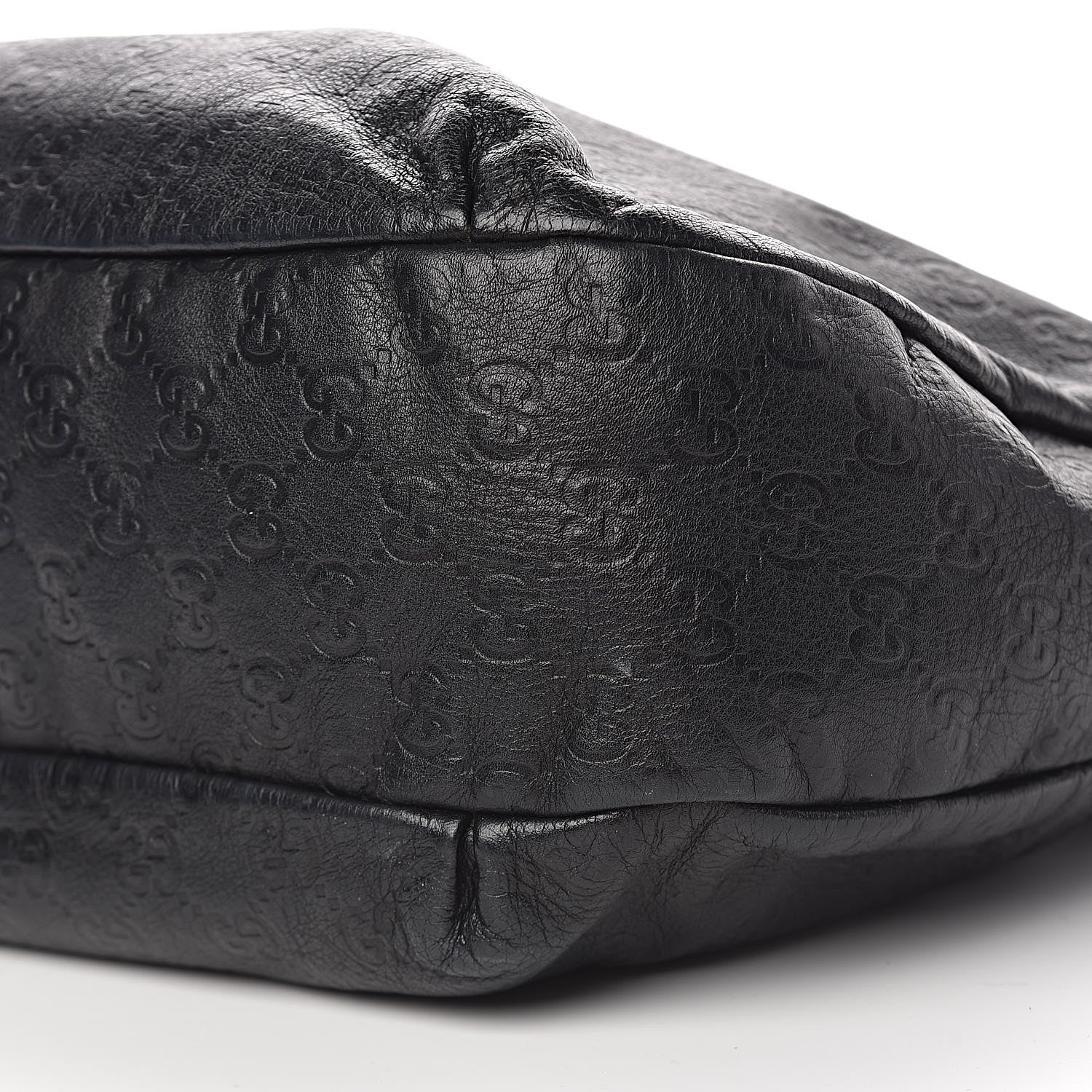 Gucci Guccissima Large New Ladies Web Hobo Black 10 of 13