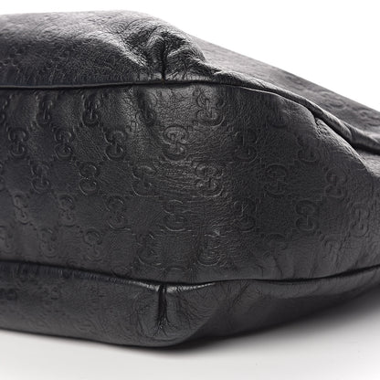 Gucci Guccissima Large New Ladies Web Hobo Black 10 of 13