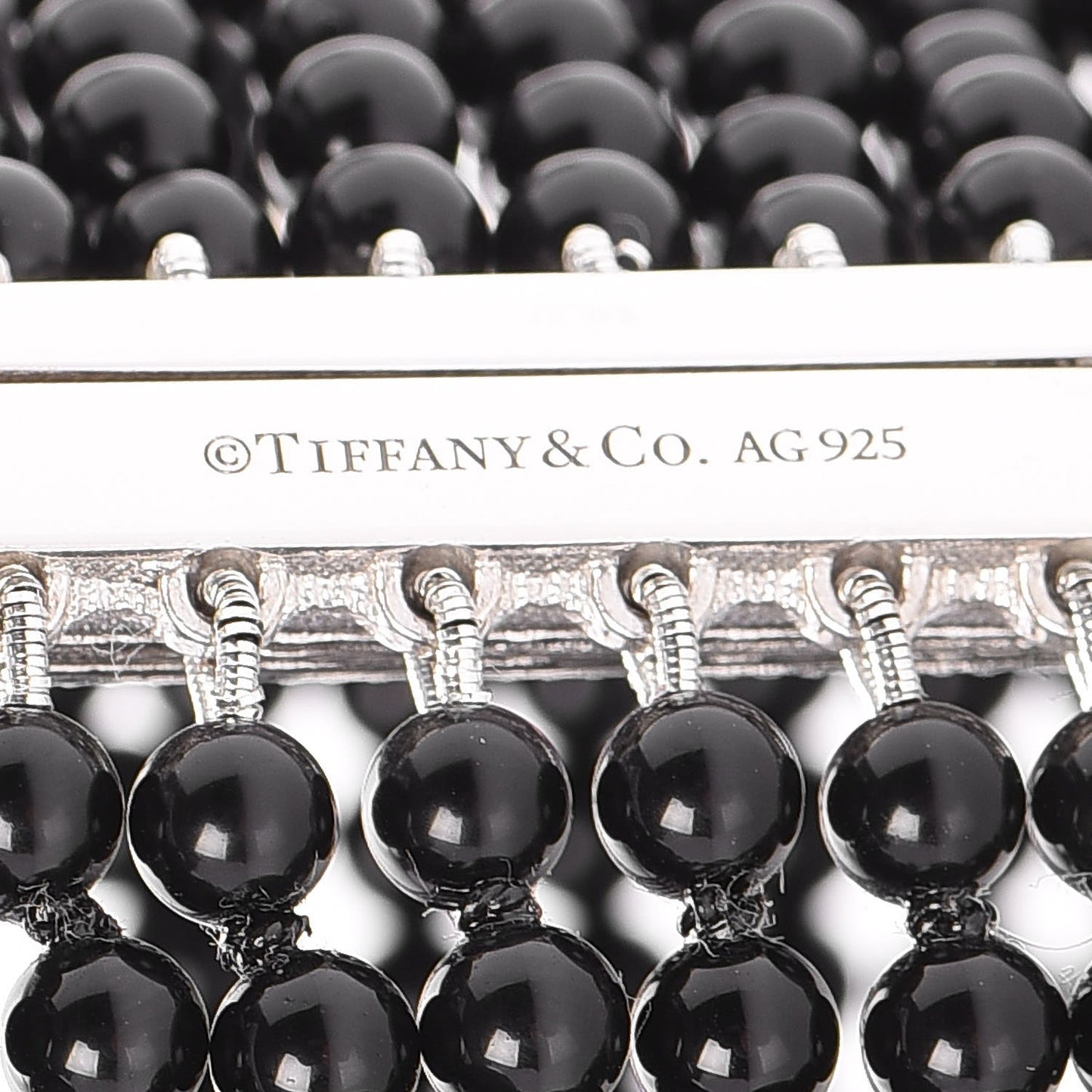 Sterling Silver Black Onyx 10 Row Ziegfeld Bracelet