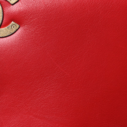 Chanel Goatskin Quilted Maxi Chanel 19 Flap Red 13 of 16