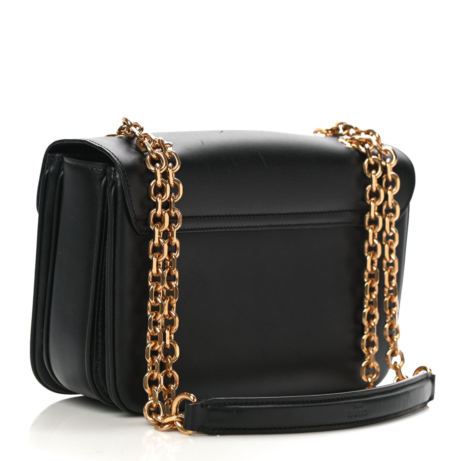 Celine Shiny Calfskin Medium C Bag Black 3 of 14